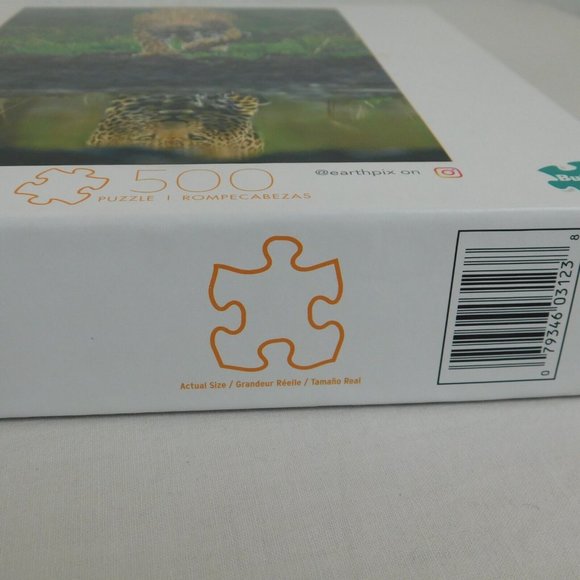 Buffalo Games Earthpix Wild Animals Leopard 500 Piece Jigsaw Puzzle Complete - Picture 6 of 8